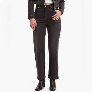 Levi's Women's Ribcage Straight Ankle jeans size 24 black